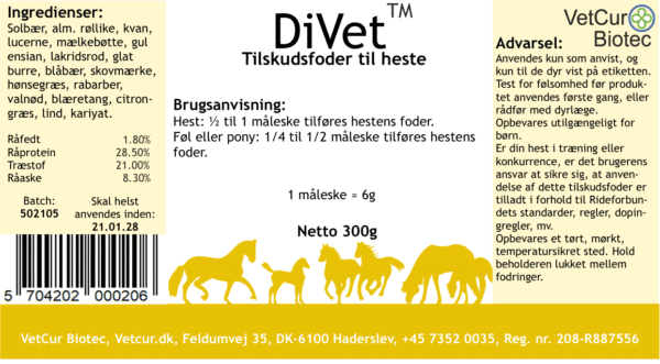DiVet Hest – Avansert støtte for fordøyelse, magesår og metabolisme – NY FORMEL